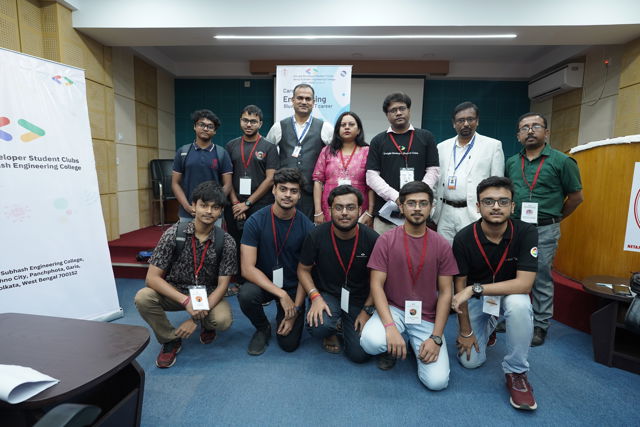Engineering students participating in the Cloud Technology Awareness Program at Netaji Subhas Engineering College